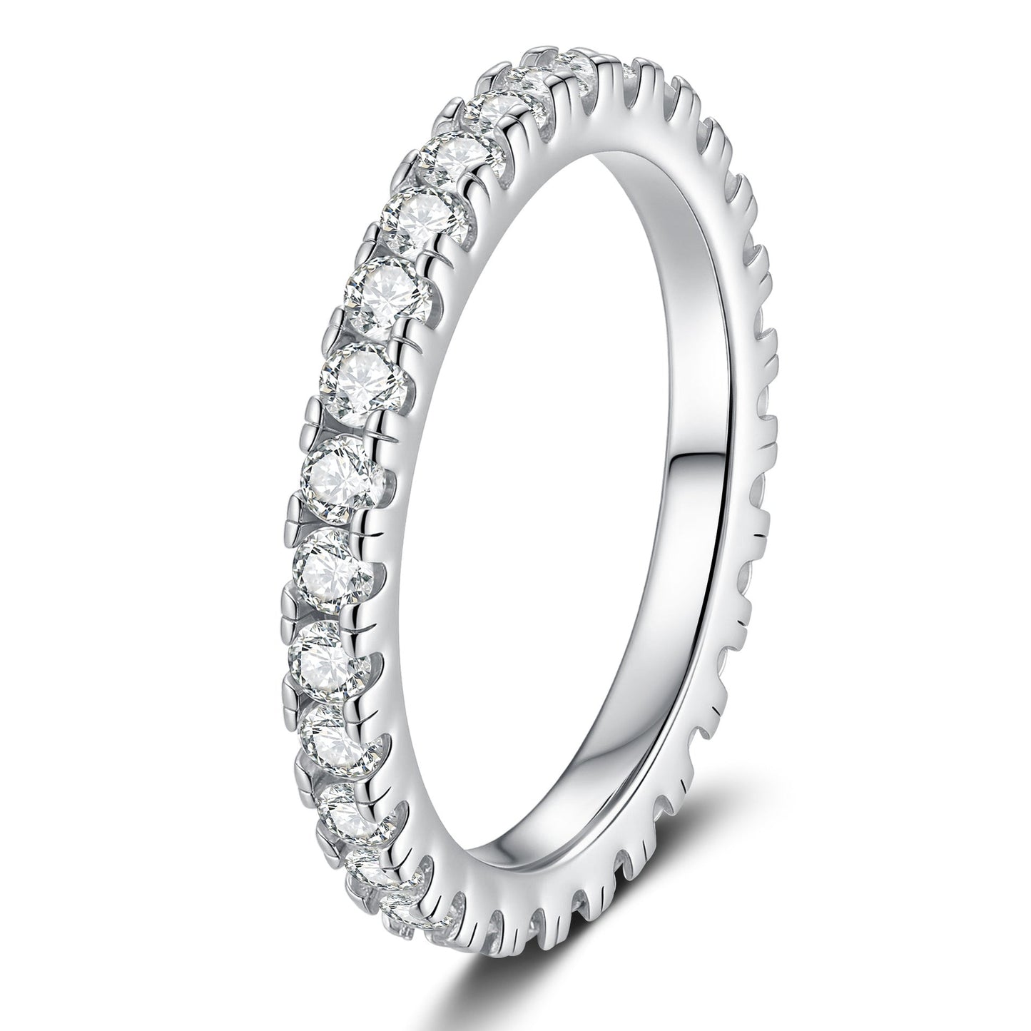 [Zalyn]DAINTY 0.87CT FULL ETERNITY MOISSANITE RING
