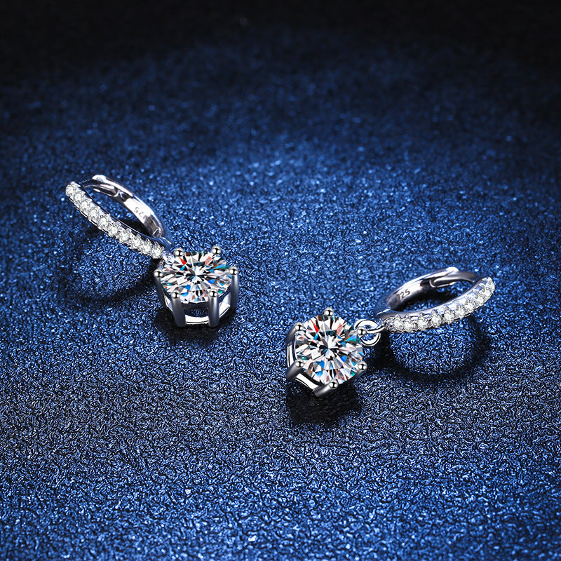 [Zalyn]CLASSIC 6-PRONG MOISSANITE DROP EARRINGS