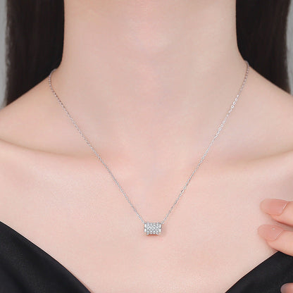 [Zalyn]FULL-PAVE "HOURGLASS" MOISSANITE NECKLACE