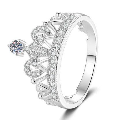 [Zalyn]DREAMY CROWN MOISSANITE RING - 1.2CT ELEGANT PRINCESS STYLE
