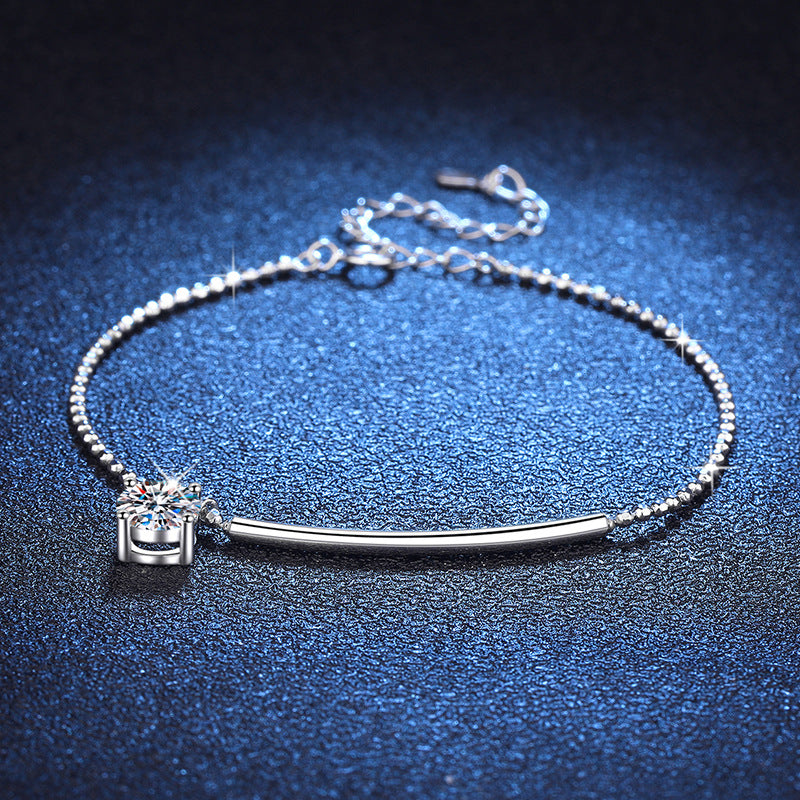 [Zalyn]ELEGANT HALF-MOON CURVE MOISSANITE BRACELET