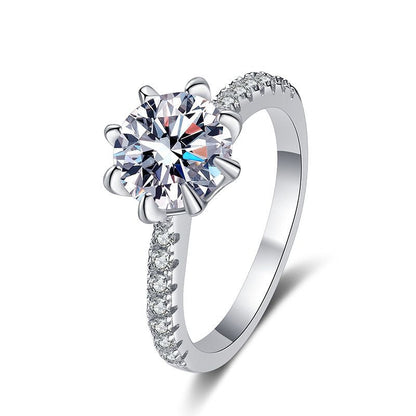 [Zalyn]BOLD TIGER CLAW MOISSANITE ENGAGEMENT RING
