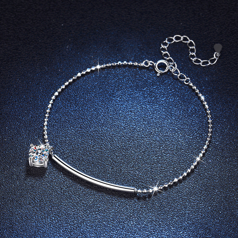 [Zalyn]ELEGANT HALF-MOON CURVE MOISSANITE BRACELET