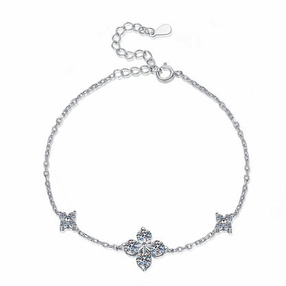 [Zalyn]CLOVER LUCKY CHARM MOISSANITE BRACELET
