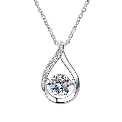 [Zalyn]DANCING WATER DROP MOISSANITE NECKLACE