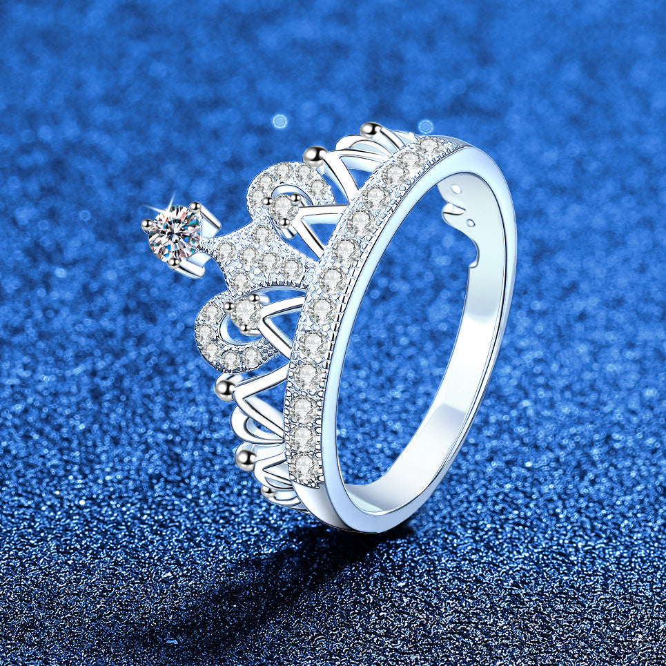 [Zalyn]DREAMY CROWN MOISSANITE RING - 1.2CT ELEGANT PRINCESS STYLE
