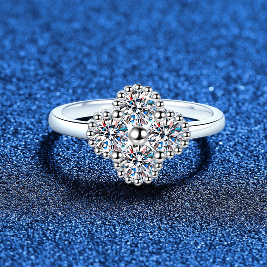 [Zalyn]ELEGANT FOUR-LEAF CLOVER MOISSANITE RING