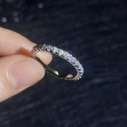 [Zalyn]DAINTY 0.87CT FULL ETERNITY MOISSANITE RING