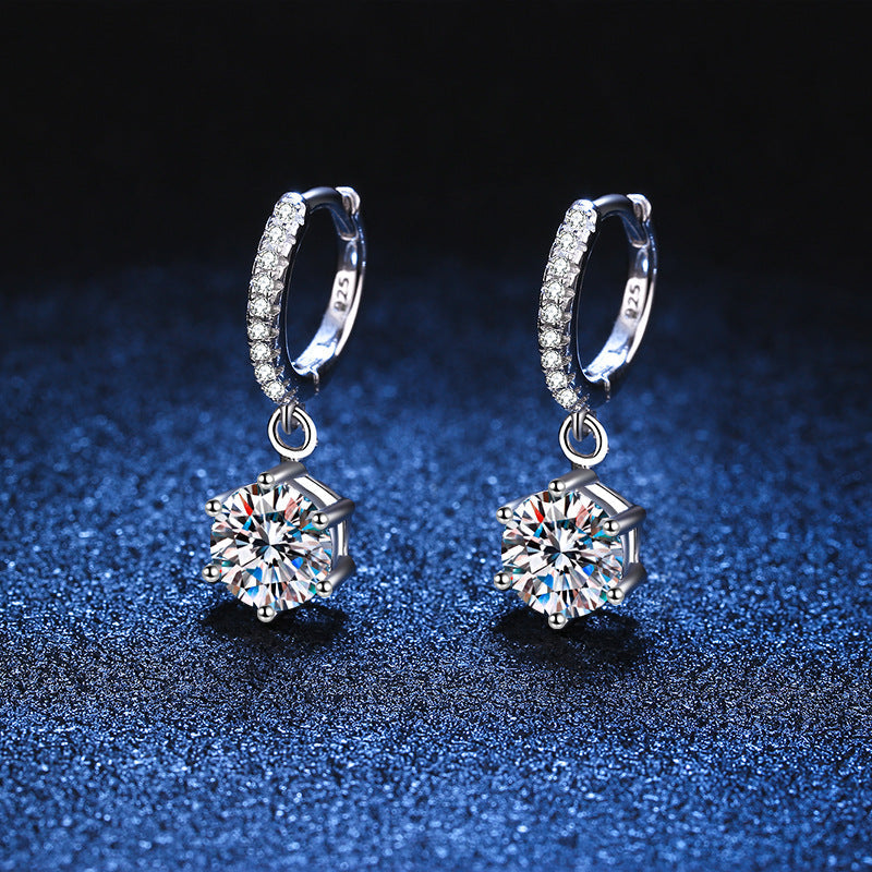 [Zalyn]CLASSIC 6-PRONG MOISSANITE DROP EARRINGS