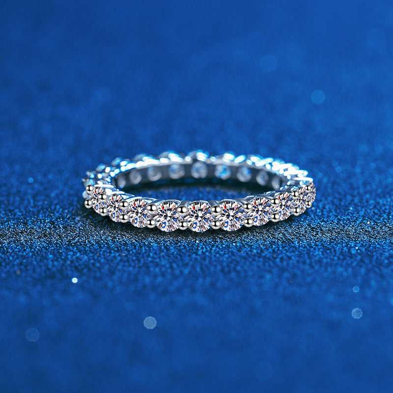 [Zalyn]LUXURIOUS 2.2 CARAT FULL ETERNITY MOISSANITE RING