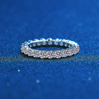 [Zalyn]LUXURIOUS 2.2 CARAT FULL ETERNITY MOISSANITE RING