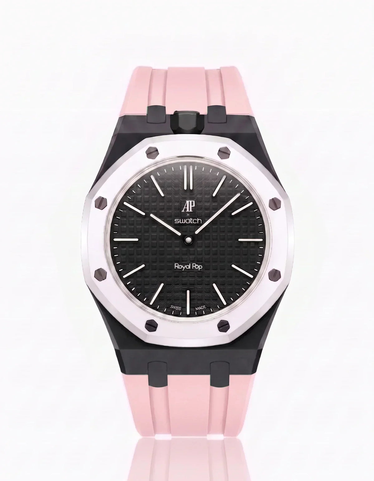 Silicone Strap & Case Royal Pop Ocho Negro(Customize  Colors)