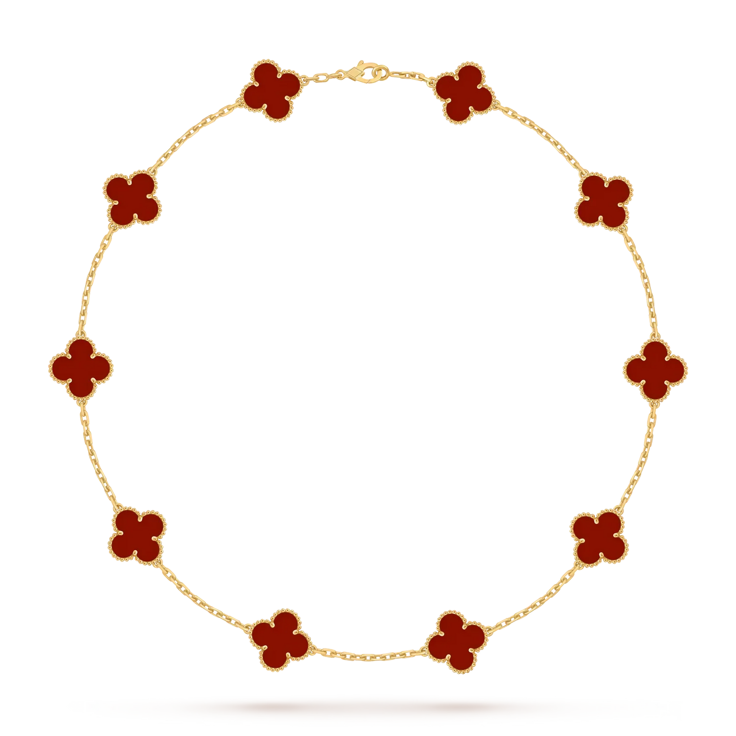 [Zalyn]CLASSIC LUCKY 10-MOTIF CLOVER NECKLACE GOLD COLLECTION