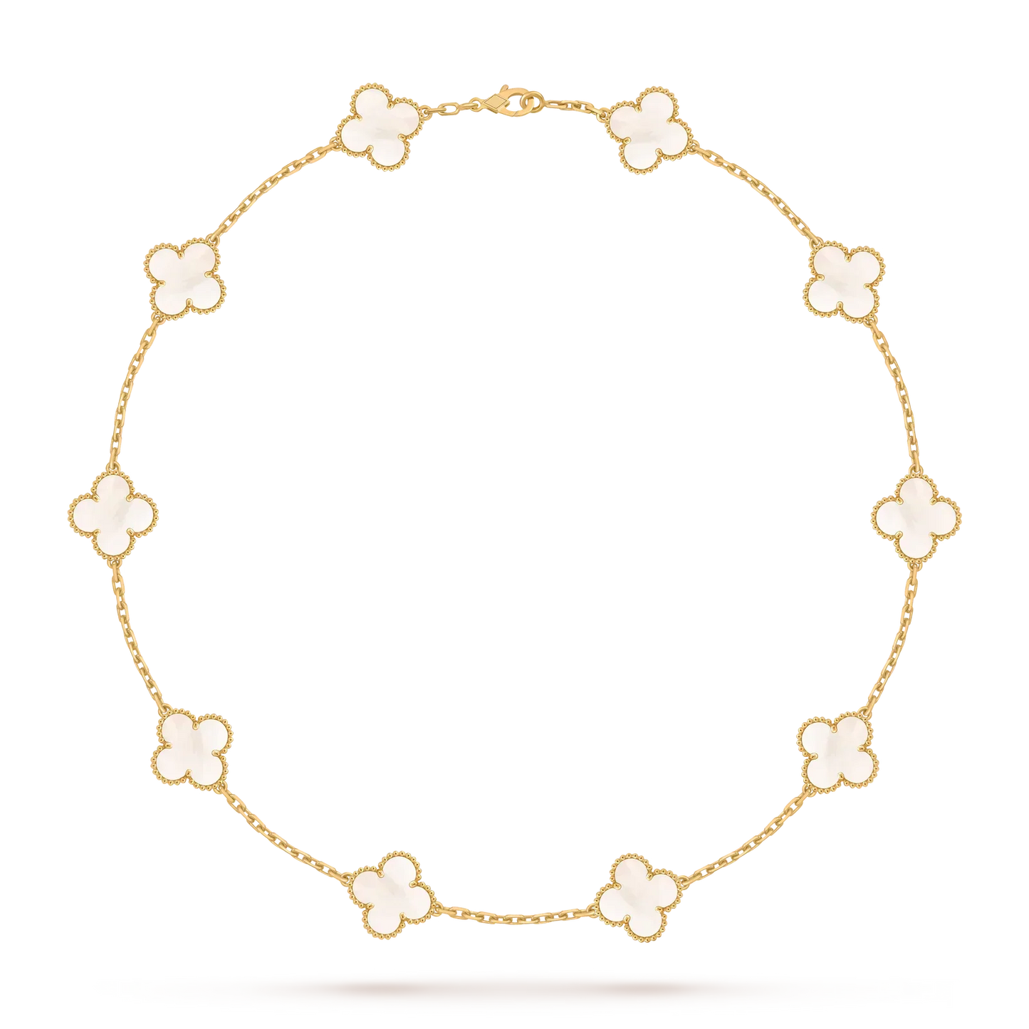 [Zalyn]CLASSIC LUCKY 10-MOTIF CLOVER NECKLACE GOLD COLLECTION