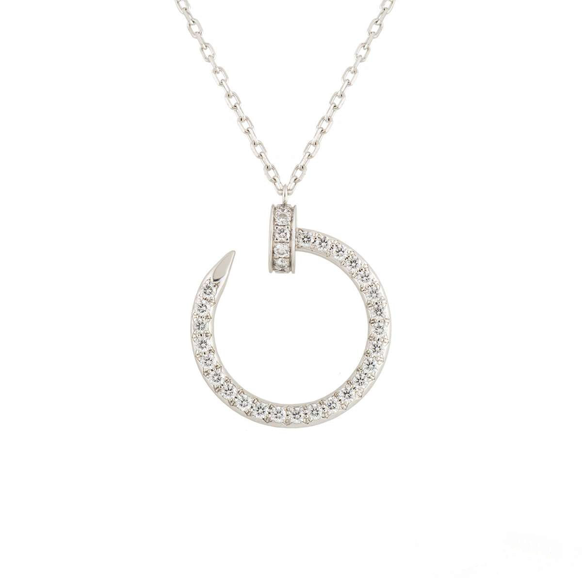 [Zalyn Jewelry ]JUSTE NECKLACE SILVER DIAMONDS