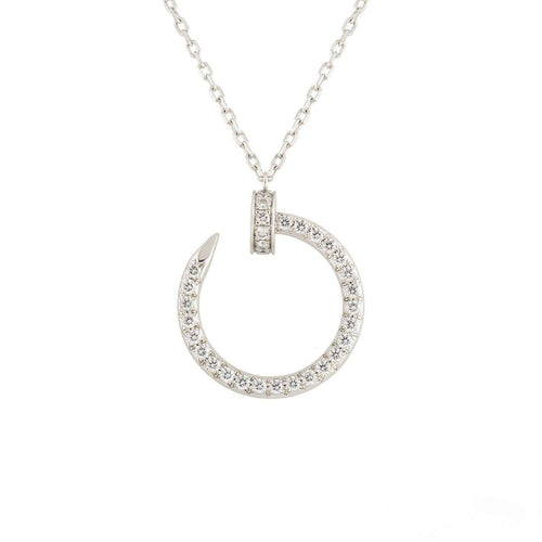 [Zalyn Jewelry ]JUSTE NECKLACE SILVER DIAMONDS