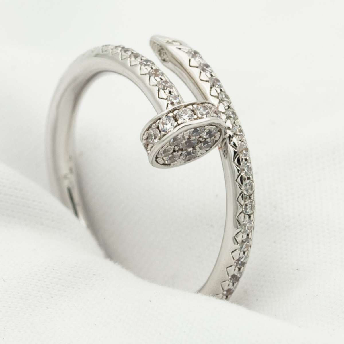 [Zalyn Jewelry ]JUSTE RING 1.8MM SILVER DIAMONDS