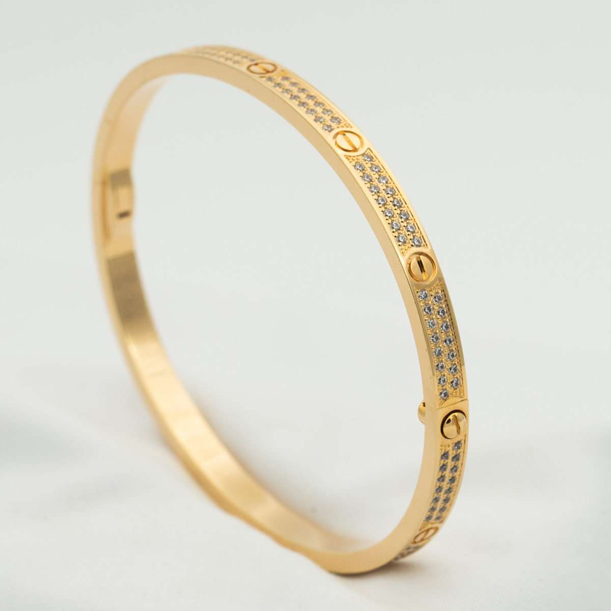 [Zalyn Jewelry ]LOVE BRACELET 3.65MM DIAMOND-PAVED