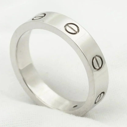 [Zalyn Jewelry ]LOVE RING 4MM 1 DIAMOND SILVER