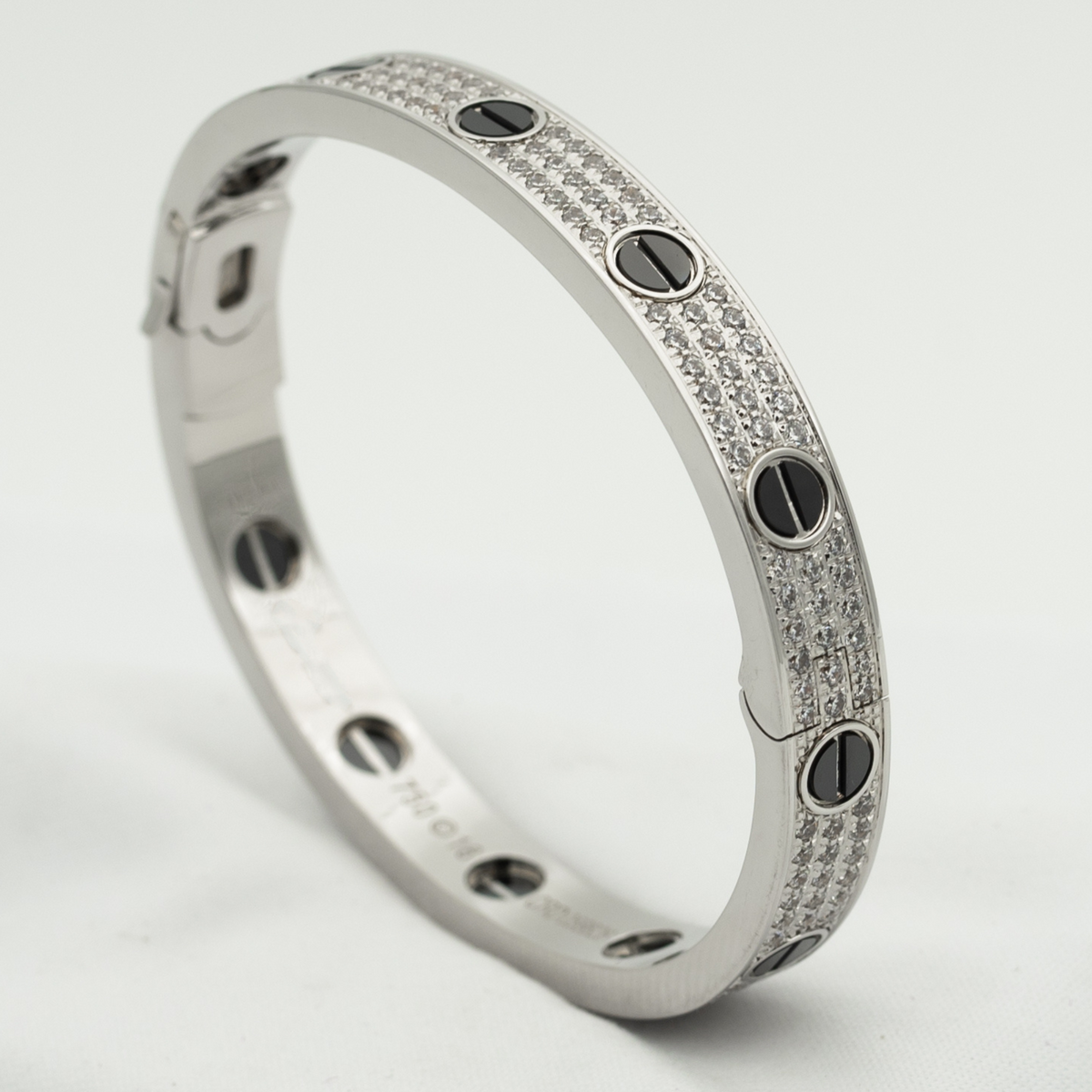 [Zalyn Jewelry ]LOVE BRACELET 6.1MM DIAMOND-PAVED CERAMIC