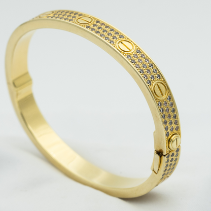 [Zalyn Jewelry ]LOVE BRACELET 6.1MM DIAMOND-PAVED
