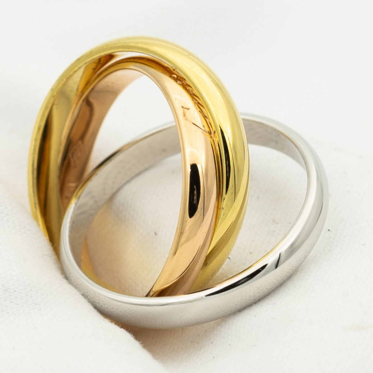 [Zalyn Jewelry ]TRINITY RING GOLD PINK GOLD SILVER