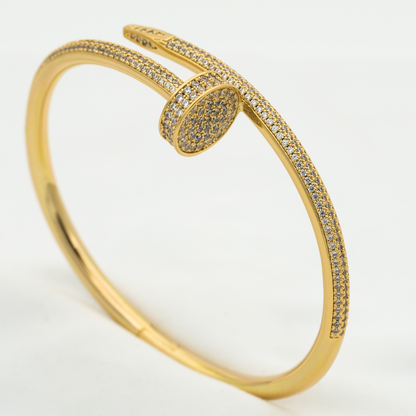 [Zalyn]JUSTE UN CLOU 3.5MM FULL PAVÉ NAIL BANGLE