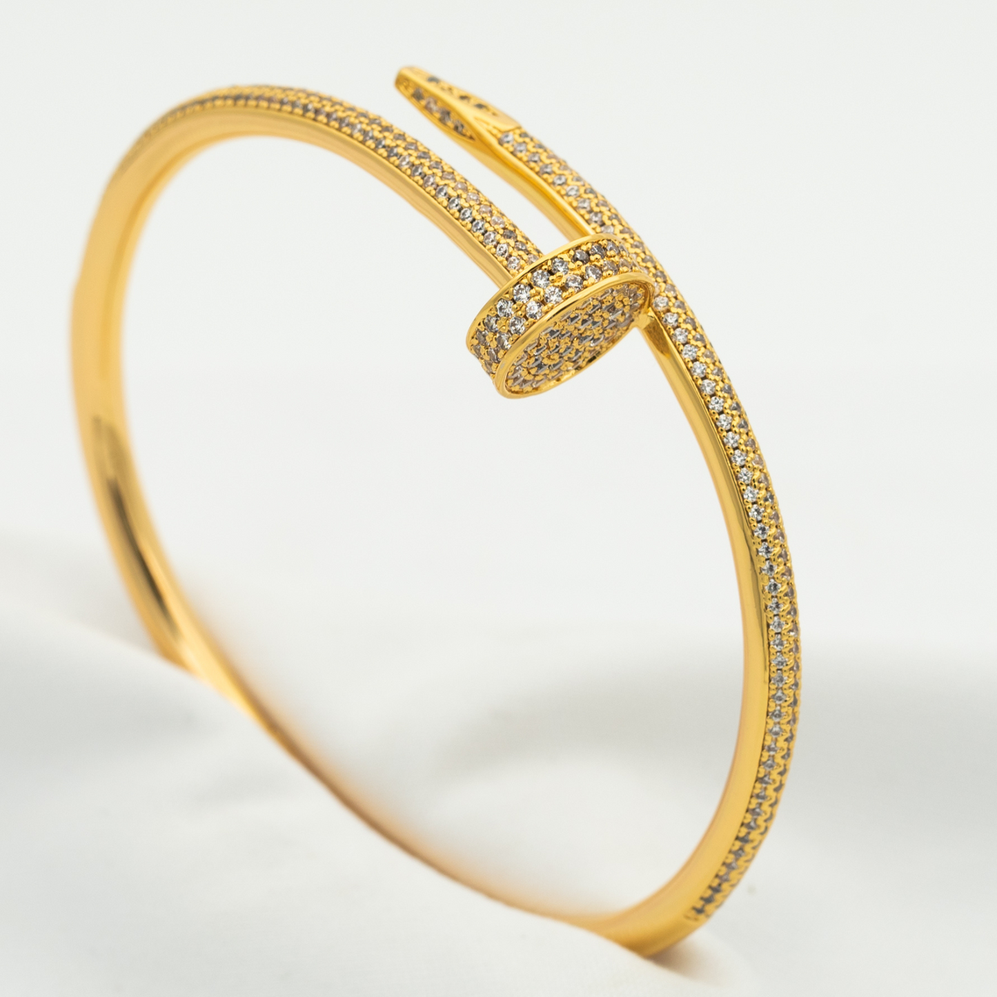 [Zalyn]JUSTE UN CLOU 3.5MM FULL PAVÉ NAIL BANGLE