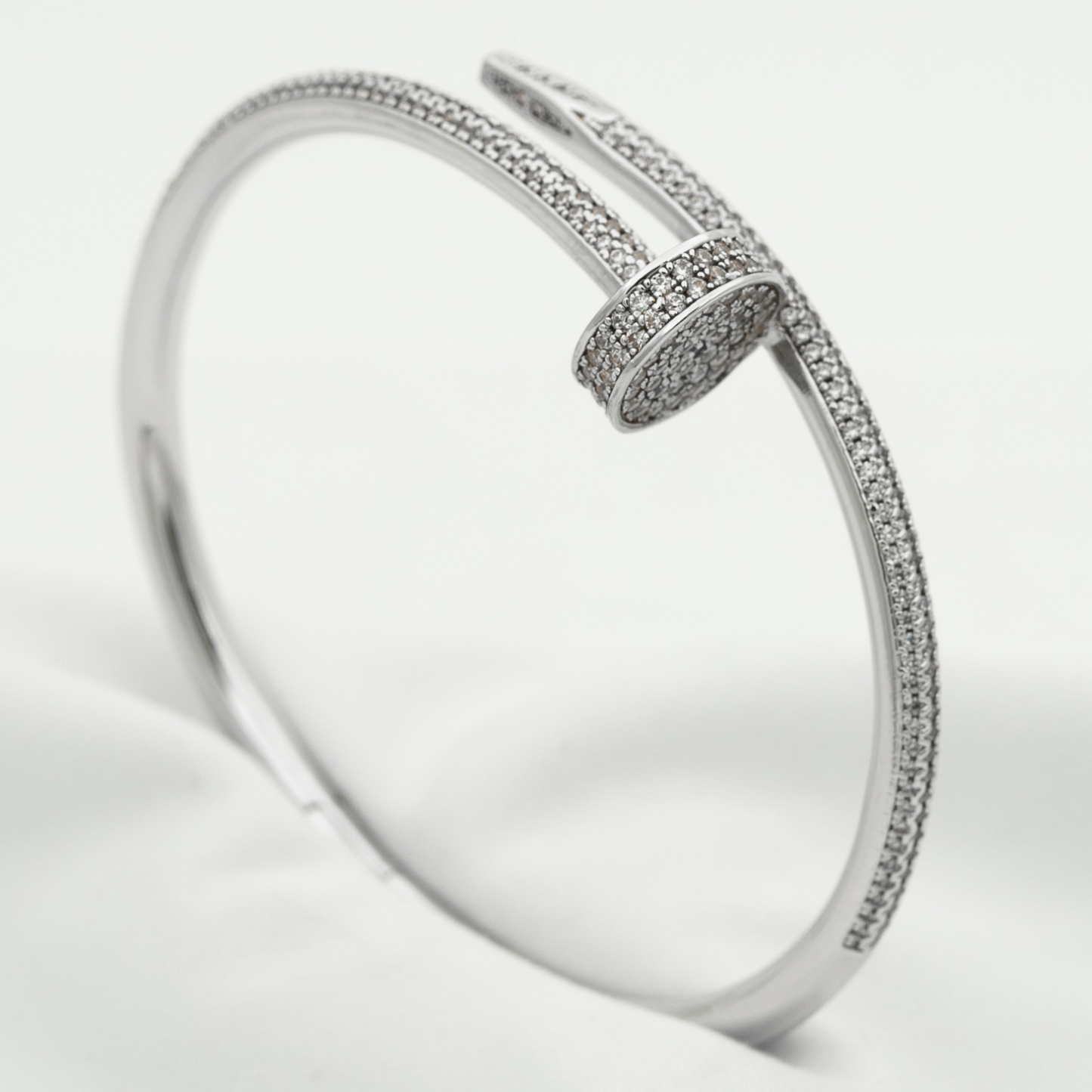 [Zalyn]JUSTE UN CLOU 3.5MM FULL PAVÉ NAIL BANGLE
