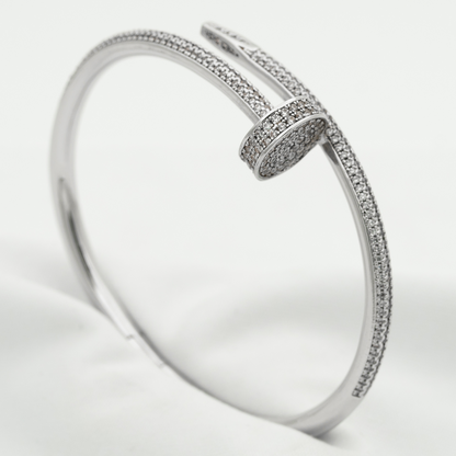 [Zalyn]JUSTE UN CLOU 3.5MM FULL PAVÉ NAIL BANGLE