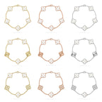 [Zalyn Jewelry ]CLOVER WHITE PEARL MOP 5 MOTIF BRACELET COLLECTION