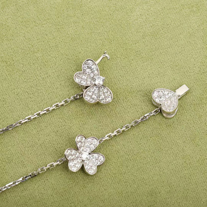 [Zalyn Jewelry ]FRIVOLE SILVER 9 FLOWERS NECKLACE