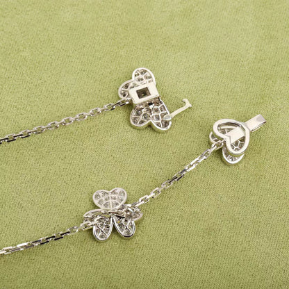 [Zalyn Jewelry ]FRIVOLE SILVER 9 FLOWERS NECKLACE