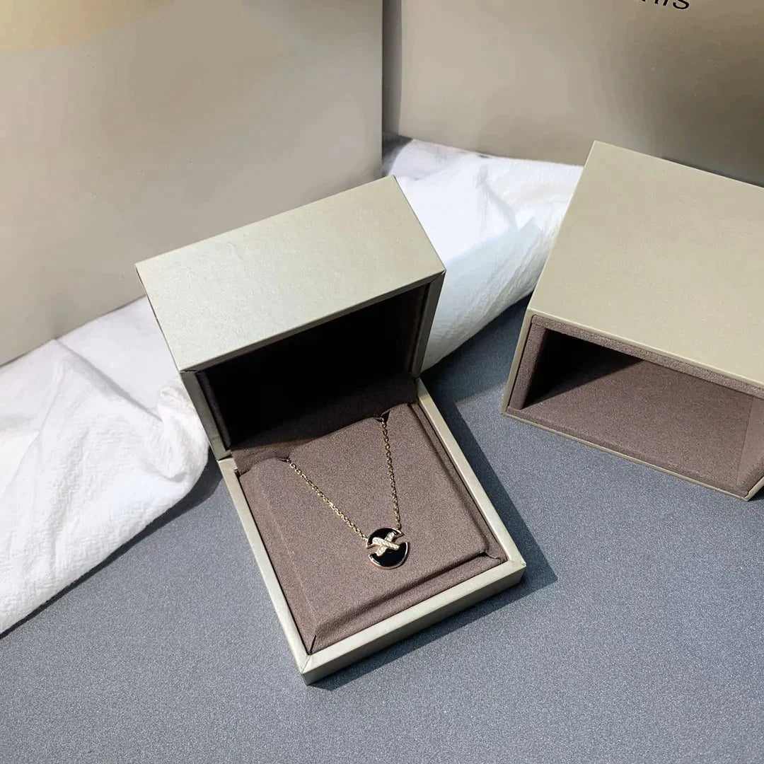[Zalyn]JEUX DE ROSE GOLD DIAMOND NECKLACE