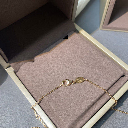 [Zalyn]JEUX DE ROSE GOLD DIAMOND NECKLACE