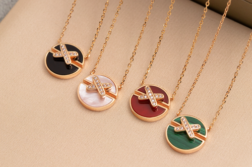 [Zalyn]JEUX DE ROSE GOLD DIAMOND NECKLACE