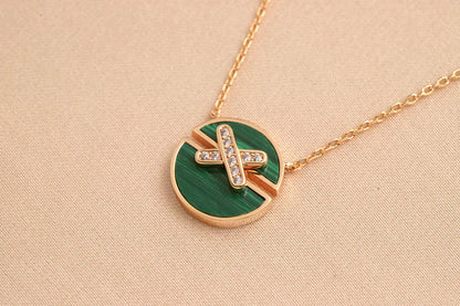 [Zalyn]JEUX DE ROSE GOLD DIAMOND NECKLACE