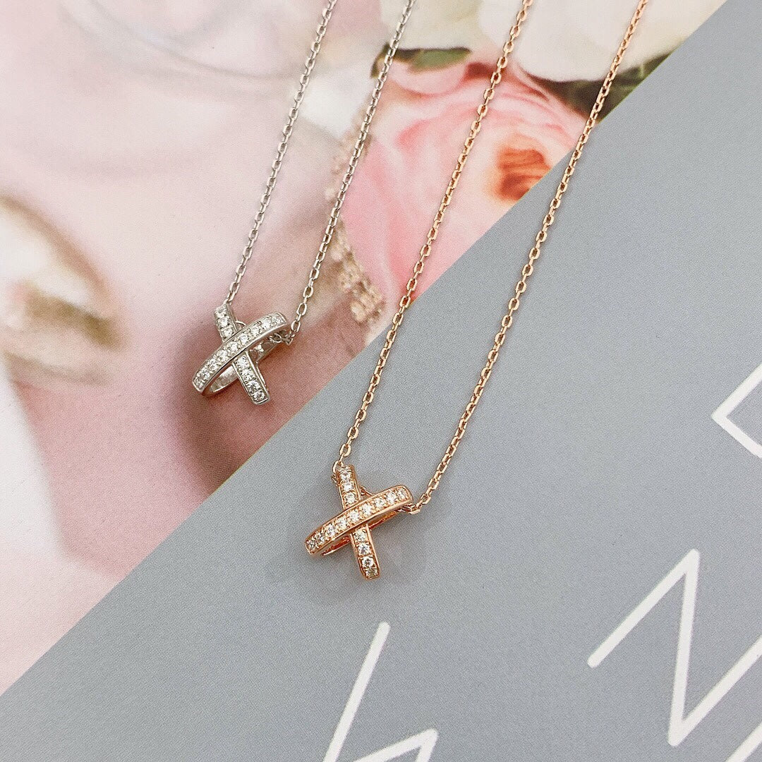 [Zalyn]JEUX DE DIAMOND NECKLACE