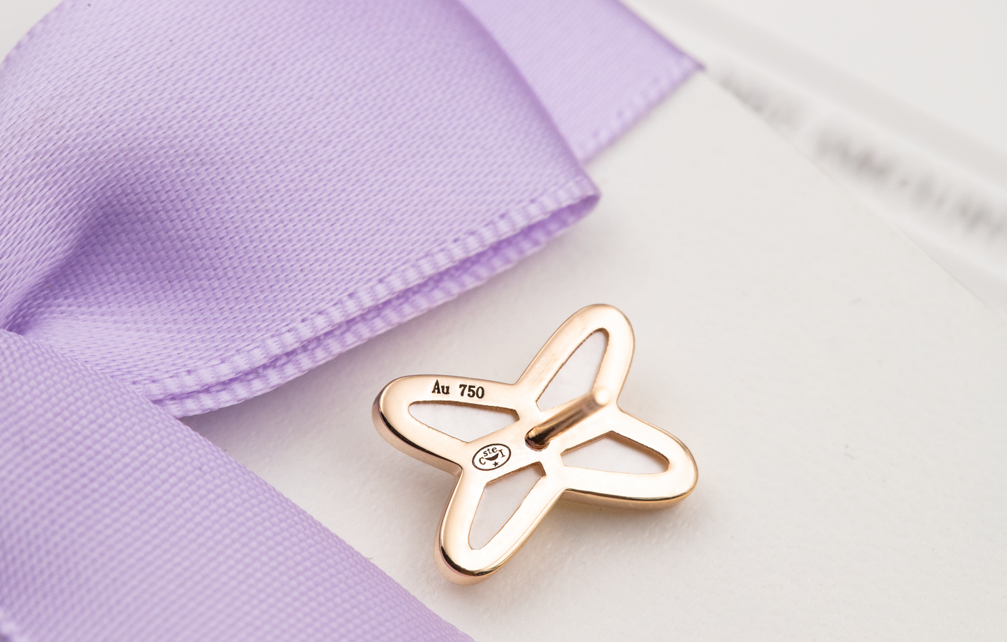 [Zalyn]JEUX DE WHITE MOP ROSE GOLD DIAMOND EARRINGS