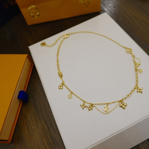 [Zalyn]BLOOMING SUPPLE NECKLACE BRASS