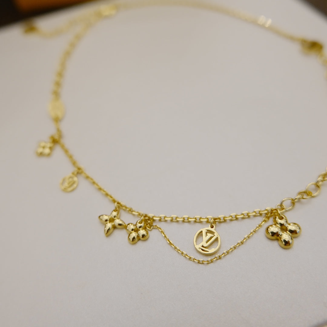 [Zalyn]BLOOMING SUPPLE NECKLACE BRASS