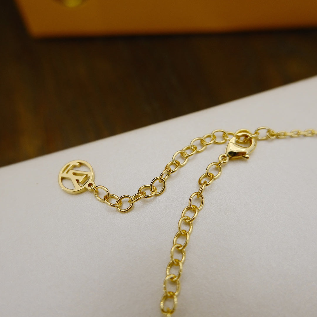 [Zalyn]BLOOMING SUPPLE NECKLACE BRASS
