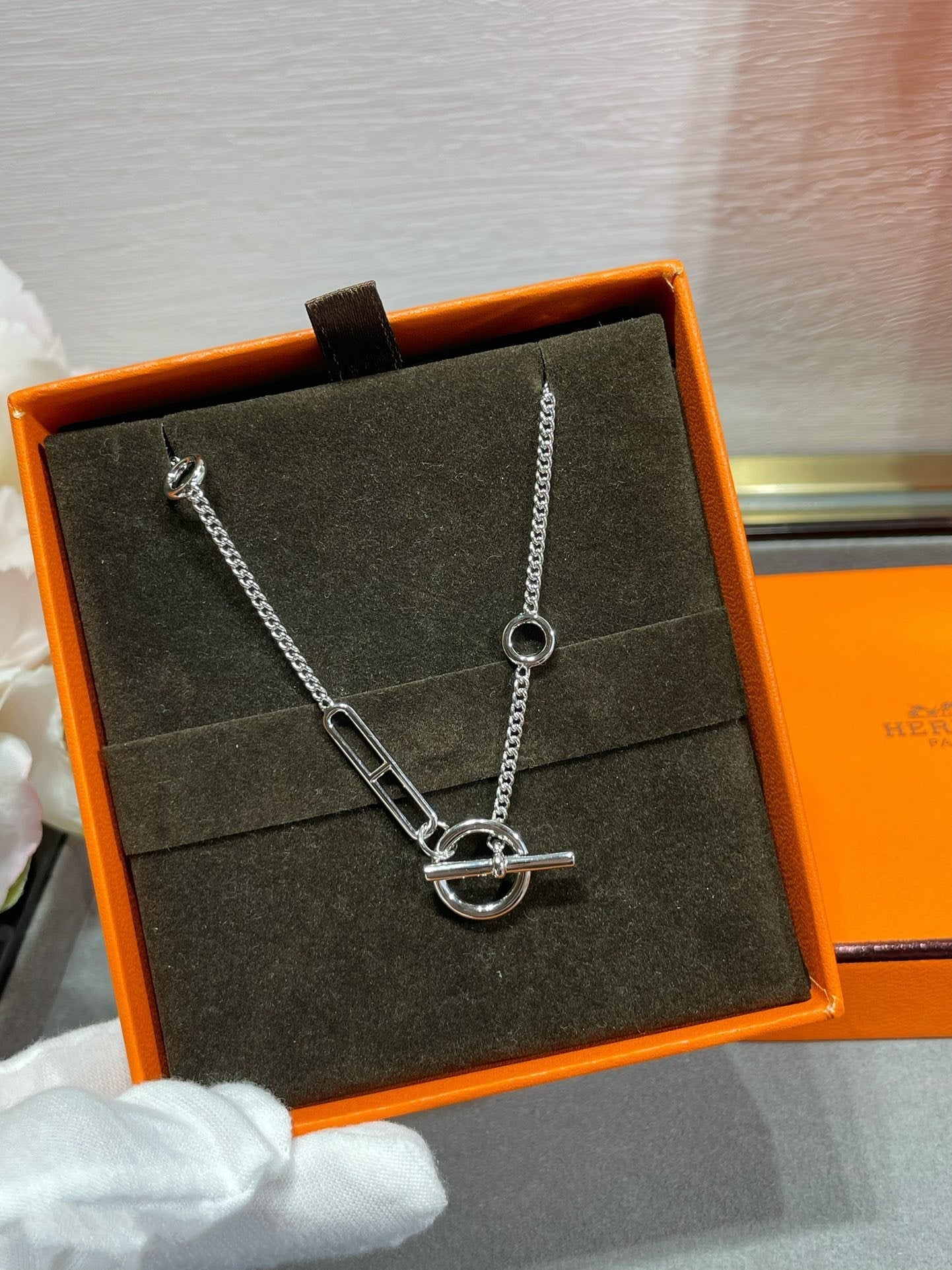 [Zalyn]HM STERLING CHAINE D'ANCRE HEART