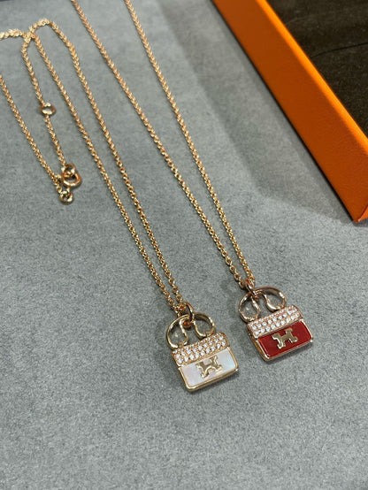 [Zalyn]H CIRCE MOISSANITE PENDANT NECKLACE GOLD