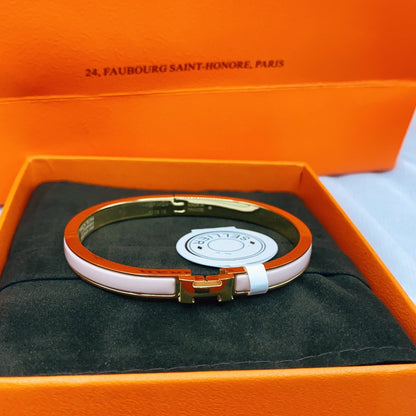 [Zalyn]CLASSIC HM CLIC  PINK 8MM ENAMEL BRACELET