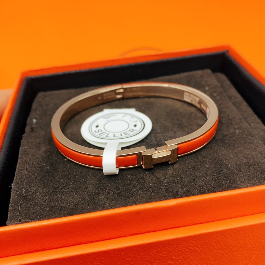 [Zalyn]CLASSIC HM CLIC RED 8MM ENAMEL BRACELET