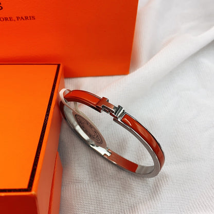 [Zalyn]CLASSIC HM CLIC RED 8MM ENAMEL BRACELET