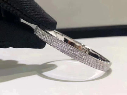 [Zalyn]HM KELLY BRACELET IN SILVER AND FULL PAVE DIAMOND