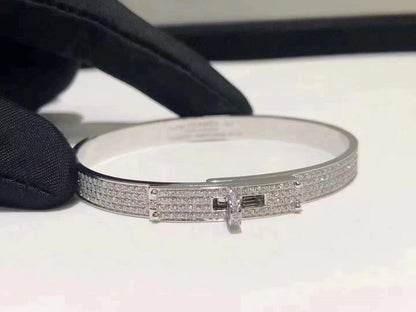 [Zalyn]HM KELLY BRACELET IN SILVER AND FULL PAVE DIAMOND