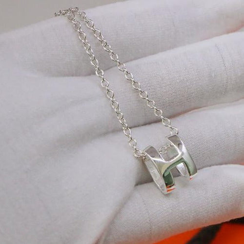 [Zalyn]HM NECKLACE H LETTER OVAL SERIES